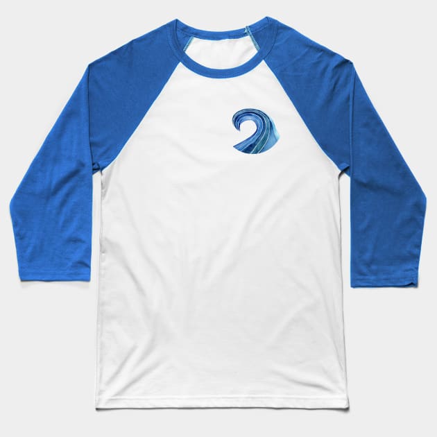 Ride the wave Baseball T-Shirt by JenPolegattoArt